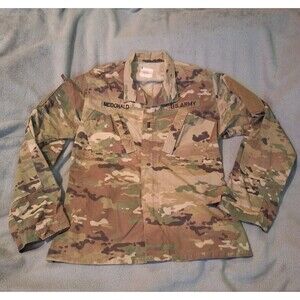 Medium Long - US Army OCP Combat Uniform Jacket Camo w/ Name Tag